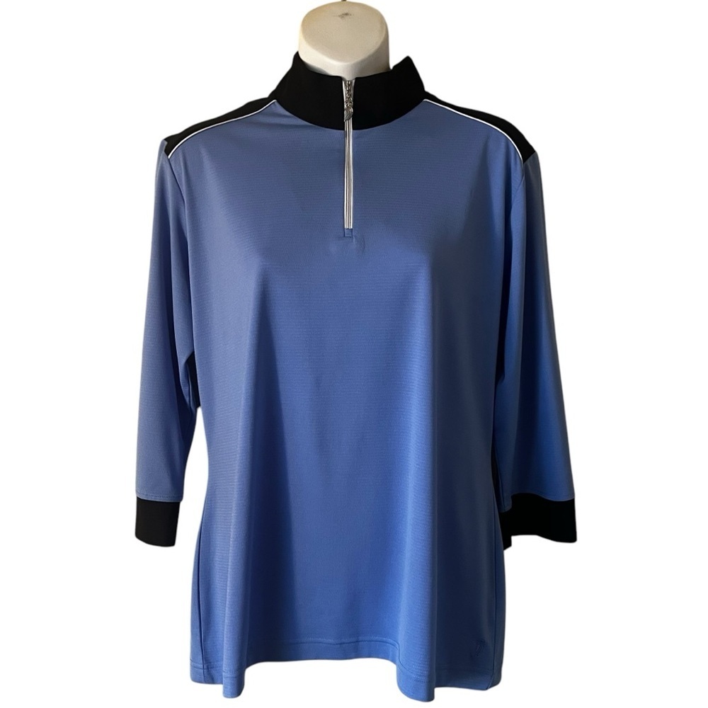 Sport Haley golf quarter-zip mock neck pullover in blue size L